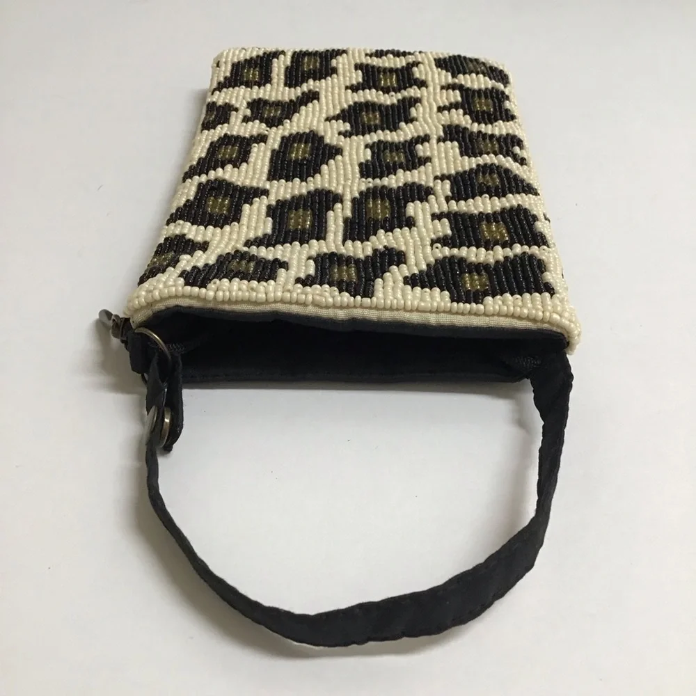 Beaded Leopard Crossbody Club Bag Wristlet Clutch Purse Wallet Bamboo Trading Co